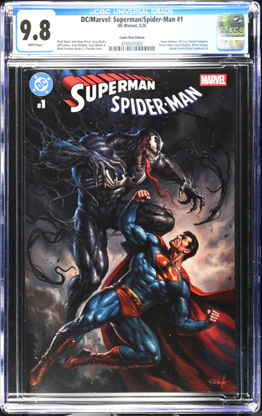 SUPERMAN SPIDER-MAN #1 CGC 9.8 LUCIO PARRILLO EXCLUSIVE VARIANT VENOM DC MARVEL