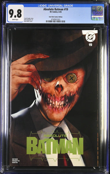 ABSOLUTE BATMAN #19 CGC 9.8 BEN OLIVER EXCL FIRST SCARECROW VARIANT LTD TO 800