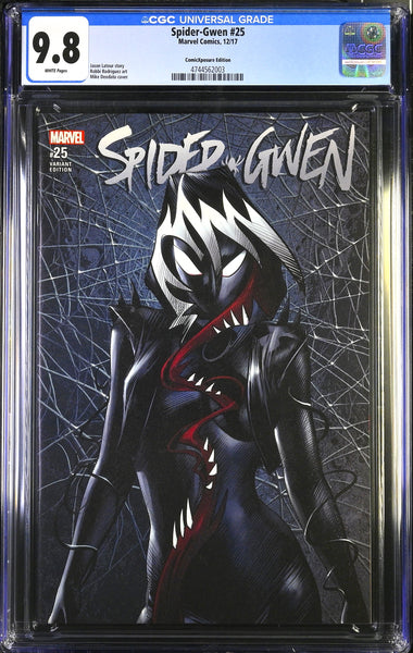 SPIDER-GWEN #25 CGC 9.8 MIKE DEODATO EXCL FIRST "GWENOM" VARIANT 2017 RARE