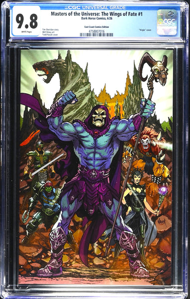 HE-MAN & MASTERS OF THE UNIVERSE WINGS OF FATE #1 CGC 9.8 TODD NAUCK EXCL COLOR VIRGIN & B&W VARIANT OPTIONS MOVIE PREQUEL