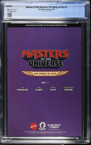 HE-MAN & MASTERS OF THE UNIVERSE WINGS OF FATE #1 CGC 9.8 TODD NAUCK EXCL COLOR VIRGIN & B&W VARIANT OPTIONS MOVIE PREQUEL