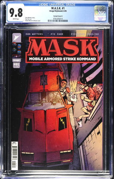 MASK #1 CGC 9.8 DANIEL WARREN JOHNSON 1:500 RI VARIANT COVER-K G.I. JOE TRANSFORMERS