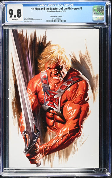 HE-MAN & MASTERS OF THE UNIVERSE #5 CGC 9.8 ALEX ROSS EXCL HE-MAN VIRGIN VARIANT-A