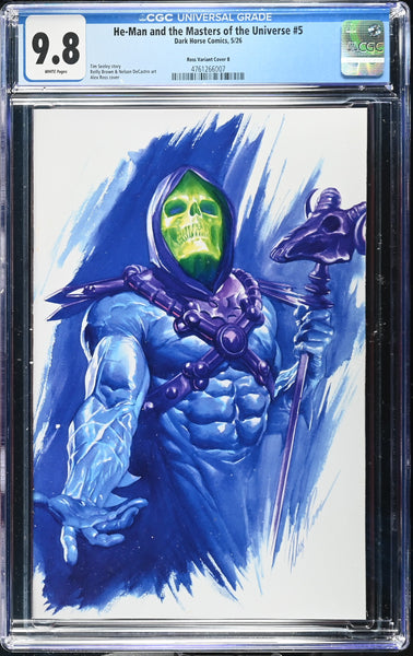 HE-MAN & MASTERS OF THE UNIVERSE #5 CGC 9.8 ALEX ROSS EXCL SKELETOR VIRGIN VARIANT-B