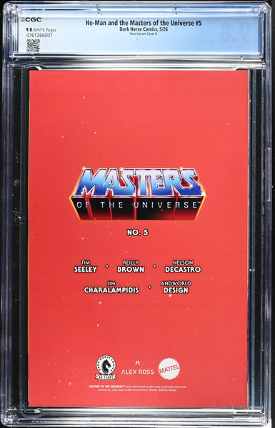 HE-MAN & MASTERS OF THE UNIVERSE #5 CGC 9.8 ALEX ROSS EXCL SKELETOR VIRGIN VARIANT-B