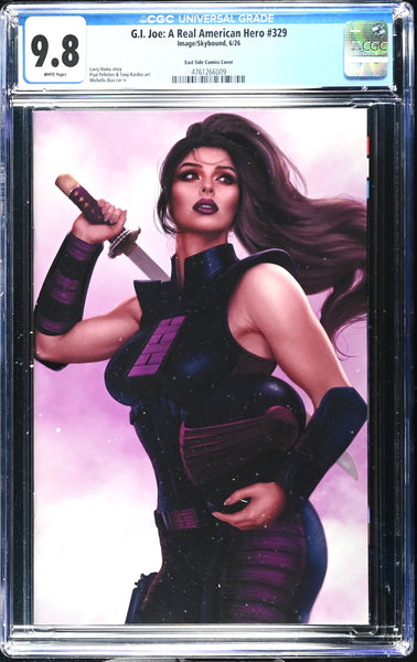 G.I. JOE #329 CGC 9.8 MICHELLE DIAS EXCL FEMALE SNAKE-EYES VIRGIN VARIANT LTD 500