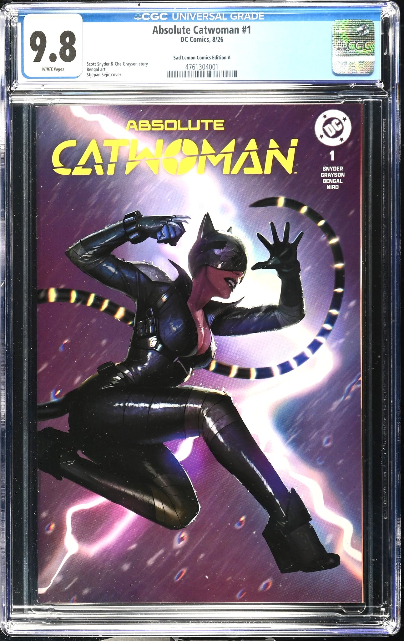 ABSOLUTE CATWOMAN #1 CGC 9.8 STJEPAN SEJIC EXCL TRADE VARIANT-A