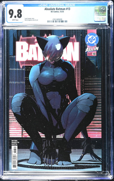 ABSOLUTE BATMAN #13 CGC 9.8 NICK DRAGOTTA FIRST PRINT COVER-A CATWOMAN VARIANT