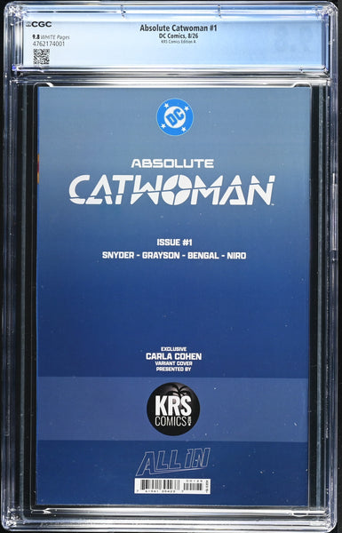 ABSOLUTE CATWOMAN #1 CGC 9.8 CARLA COHEN & LUCIO PARRILLO EXCL VARIANT BATMAN LTD TO 800