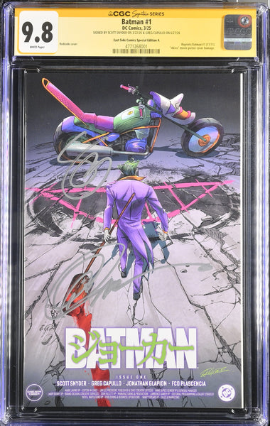 BATMAN (NEW 52) #1 CGC SS 9.8 SIGNED SCOTT SNYDER & CAPULLO EXCL AKIRA JOKER VARIANT