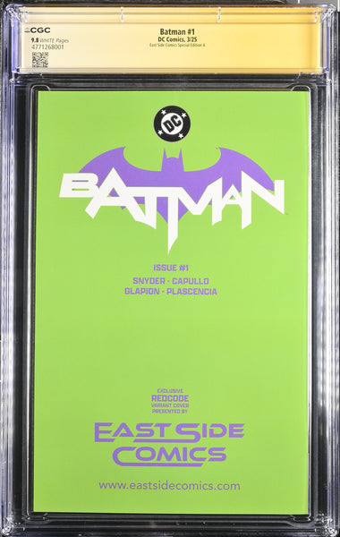 BATMAN (NEW 52) #1 CGC SS 9.8 SIGNED SCOTT SNYDER & CAPULLO EXCL AKIRA JOKER VARIANT