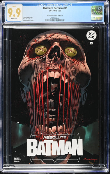 ABSOLUTE BATMAN #19 CGC 9.9 RAFA SANDOVAL EXCL TRADE VARIANT-A FIRST SCARECROW NOT 9.8