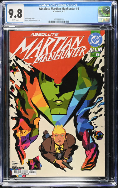 ABSOLUTE MARTIAN MANHUNTER #1 CGC 9.8 FIRST PRINT JAVIER RODRIGUEZ COVER-A VARIANT BATMAN