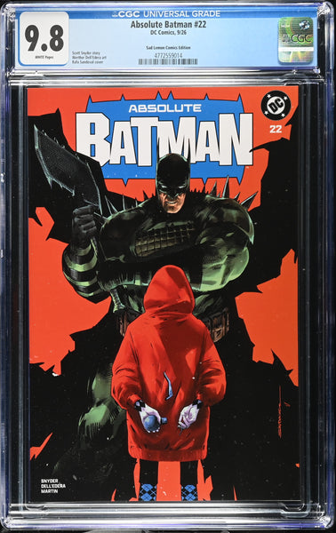 ABSOLUTE BATMAN #22 CGC 9.8 RAFA SANDOVAL EXCL FOIL & TRADE HARLEY QUINN VARIANT OPTIONS