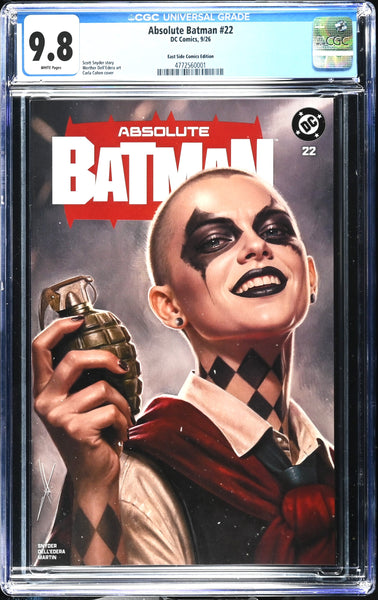 ABSOLUTE BATMAN #22 CGC 9.8 CARLA COHEN EXCL HARLEY QUINN VARIANT LTD 800