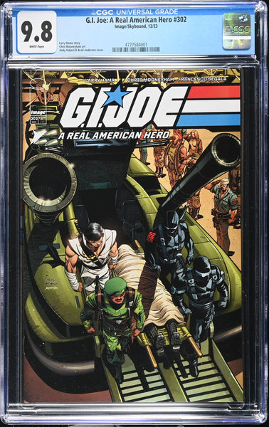 G.I. JOE A REAL AMERICAN HERO #302 CGC 9.8 KUBERT COVER-A SNAKE-EYES VARIANT