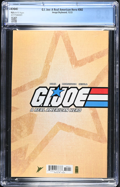 G.I. JOE A REAL AMERICAN HERO #302 CGC 9.8 KUBERT COVER-A SNAKE-EYES VARIANT