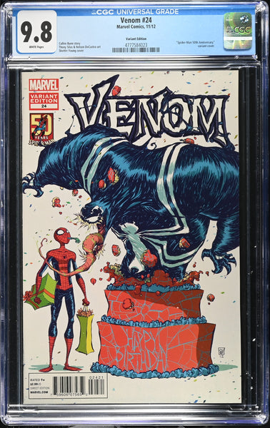 VENOM #24 CGC 9.8 SKOTTIE YOUNG 50th ANNIVERSARY VARIANT SPIDER-MAN 2012