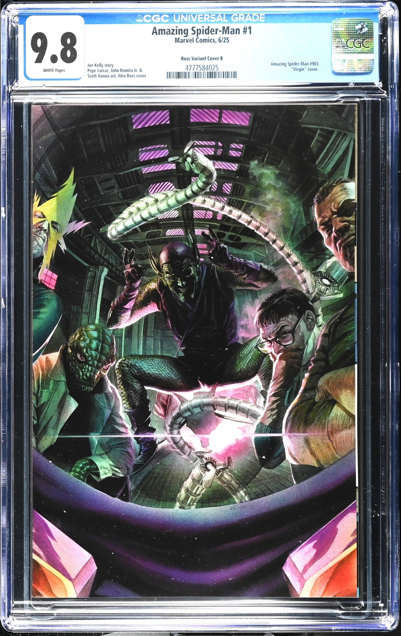 AMAZING SPIDER-MAN #1 CGC 9.8 ALEX ROSS SINISTER SIX VARIANT 2025