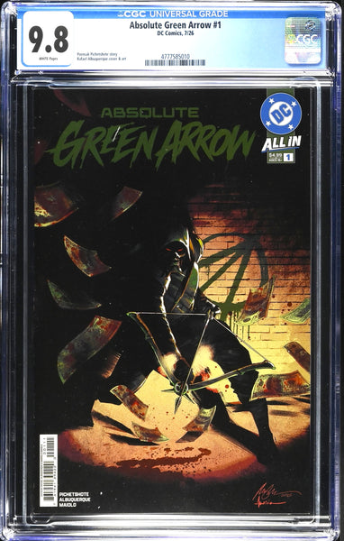 ABSOLUTE GREEN ARROW #1 CGC 9.8 FIRST PRINT RAFAEL ALBUQUERQUE COVER-A VARIANT BATMAN