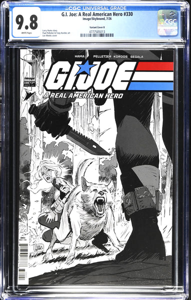 G.I. JOE ARAH #330 CGC 9.8 WEEKS COVER-B B&W VARIANT GI FIRST PRINT LARA CROFT TOMB RAIDER