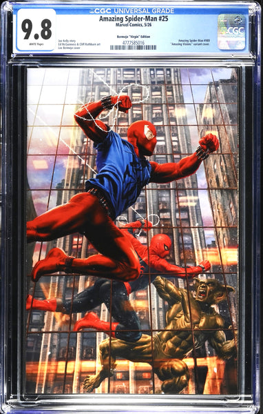 AMAZING SPIDER-MAN #25 CGC 9.8 LEE BERMEJO 1:100 RI VIRGIN VARIANT