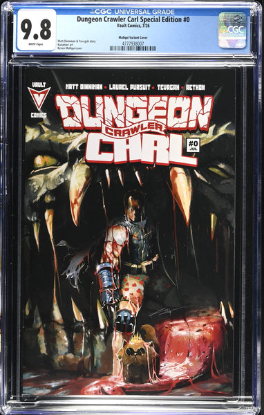 DUNGEON CRAWLER CARL #0 CGC 9.8 KEVEN MALLQUI EXCL VARIANT VAULT COMICS LTD 450