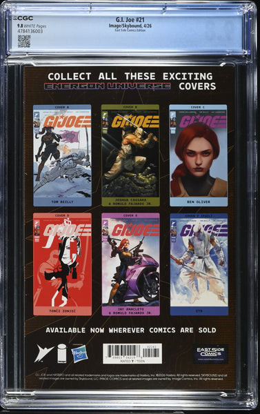 G.I. JOE #21 CGC 9.8 MICHELLE DIAS EXCL SCARLETT VIRGIN VARIANT LTD 500 COPIES STORM SHADOW