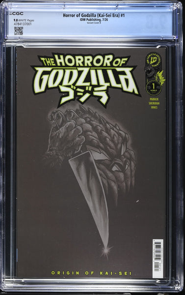 HORROR OF GODZILLA #1 CGC 9.8 PABLO TUNICA FIRST PRINT HALLOWEEN MOVIE HOMAGE COVER VARIANT-B