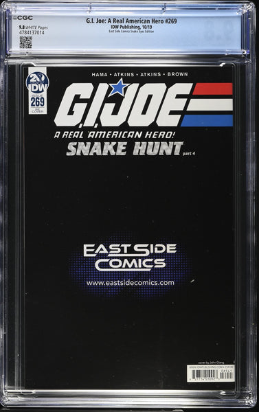 G.I. JOE #269 CGC 9.8 JOHN GIANG SNAKE-EYES VIRGIN EXCLUSIVE VARIANT-A LE 800