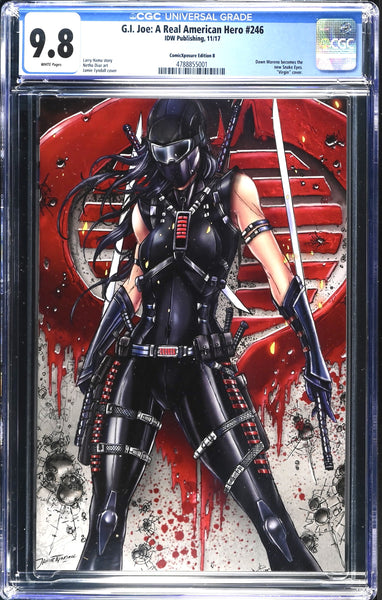 G.I. JOE 246 CGC 9.8 JAMIE TYNDALL EXCL VIRGIN VARIANT-B FEMALE SNAKE-EYES
