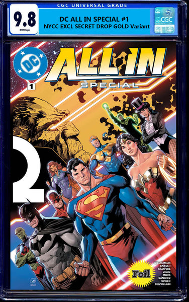 DC All In Special #1 Absolute Batman NYCC Ben Oliver Rafa Sandoval Glow in the Dark Natali Sanders First Print Nick Dragotta Scott Snyder Joker Jock Catwoman Harley Quinn Foil Variant DC Comics Marvel Comics Spider-man X-Men Batman Joker East Side Comics Virgin Exclusive