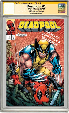 DEADPOOL #1 CGC SS 9.6 OR BETTER ROB LIEFELD & TODD NAUCK SIGNED WOLVERINE EXCL VARIANT