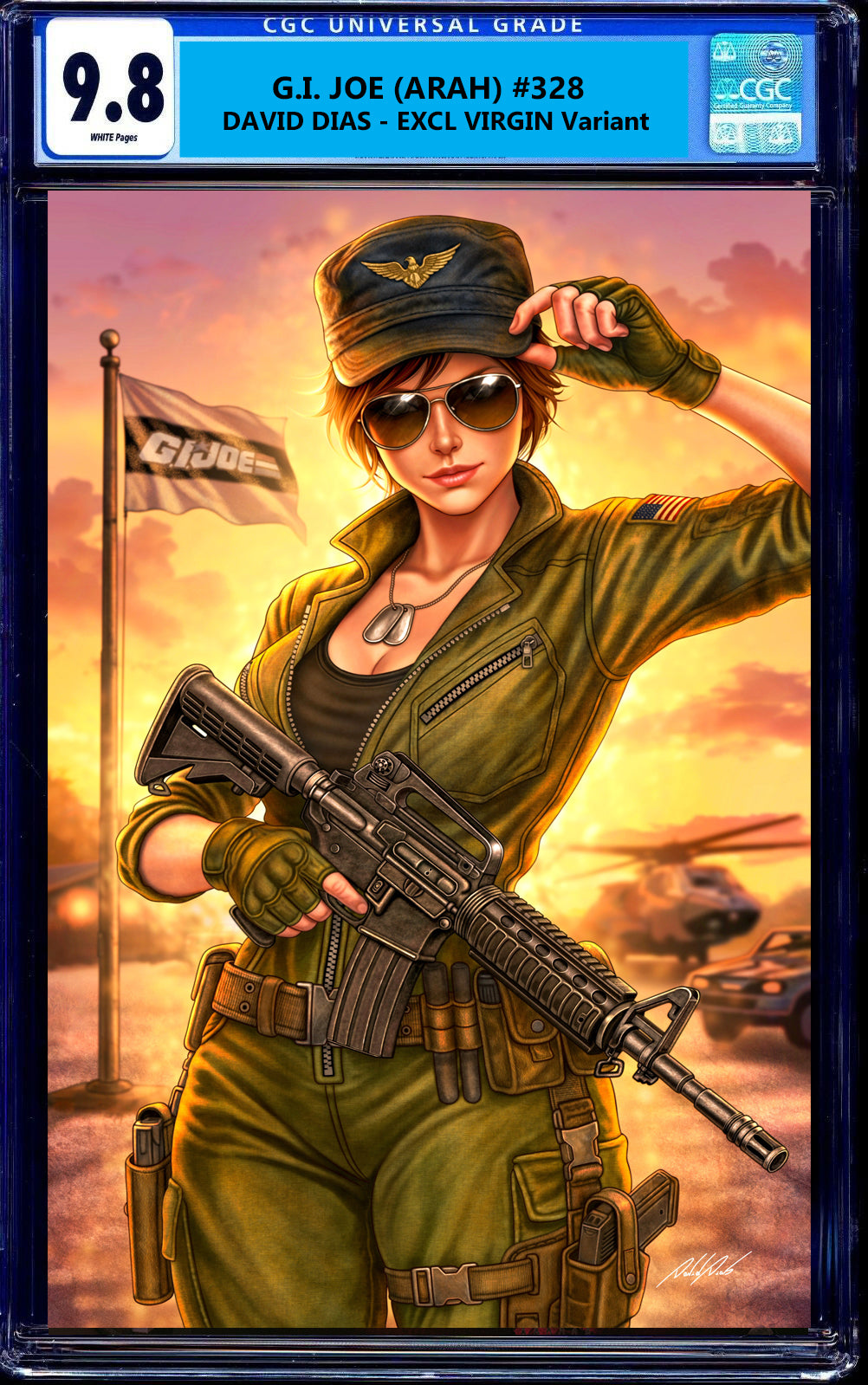 G.I. JOE #328 CGC 9.8 DAVID DIAS EXCL LADY JAYE VIRGIN VARIANT LTD