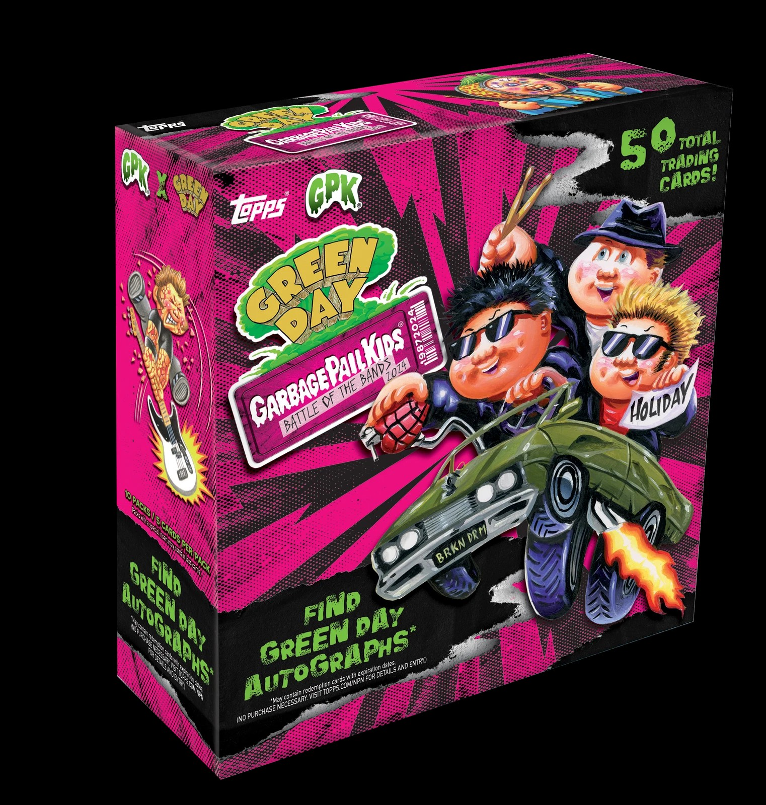 2024 TOPPS GARBAGE PAIL KIDS BATTLE OF THE BANDS GREEN DAY HOBBY BOX
