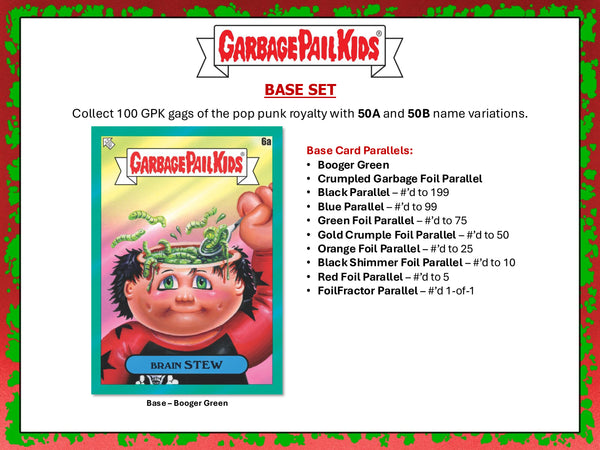 2024 TOPPS GARBAGE PAIL KIDS BATTLE OF THE BANDS GREEN DAY HOBBY BOX