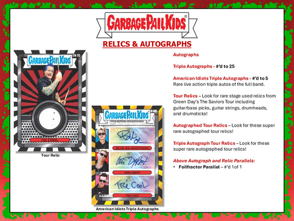 2024 TOPPS GARBAGE PAIL KIDS BATTLE OF THE BANDS GREEN DAY HOBBY BOX
