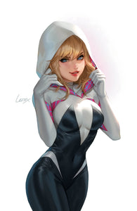 SPIDER-GWEN: GHOST SPIDER #1 LEIRIX LI SDCC EXCL "WHITE" VIRGIN VARIANT LTD 600 COA