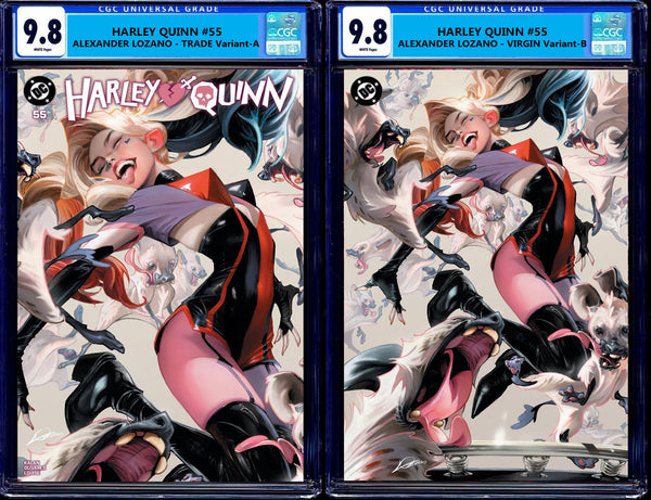 HARLEY QUINN #55 CGC 9.8 ALEXANDER LOZANO EXCL TRADE & VIRGIN VARIANT OPTIONS