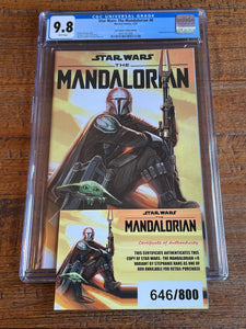 STAR WARS: THE MANDALORIAN #8 CGC 9.8 STEPHANIE HANS EXCL VARIANT LIMITED TO 800 W/ COA