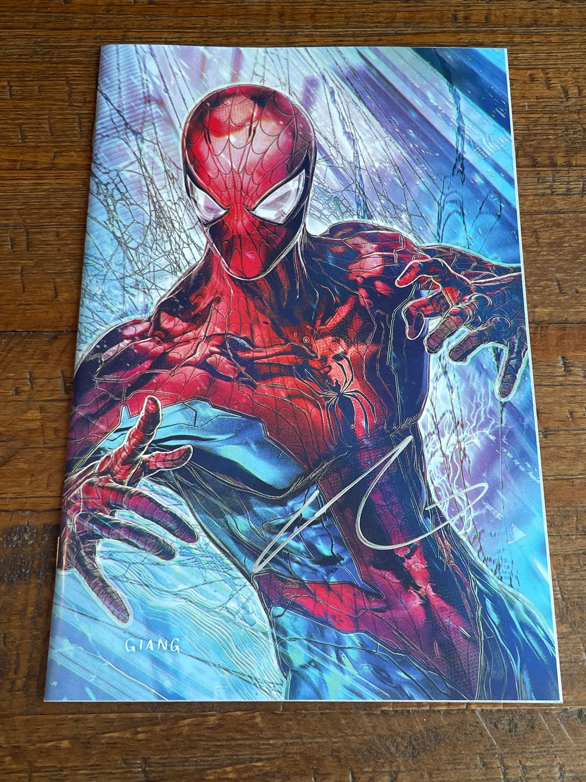 Mr. jhonxx211 exclusive majestic カージナルス AMAZING SPIDER-MAN #21 JOHN GIANG SIGNED COA MEGACON VIRGIN