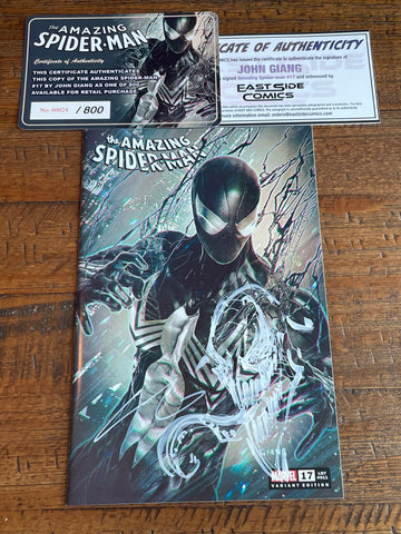 AMAZING SPIDER-MAN #17 JOHN GIANG REMARK SKETCH LIMITED TO 800 VARIANT W/ COA