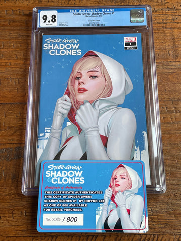 SPIDER-GWEN: SHADOW CLONES #1 CGC 9.8 INHYUK LEE HOLIDAY VARIANT LIMITED TO 800