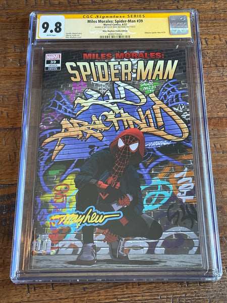 MILES MORALES: SPIDER-MAN #39 CGC SS 9.8 MIKE MAYHEW SIGNED TRADE & VIRGIN VARIANTS