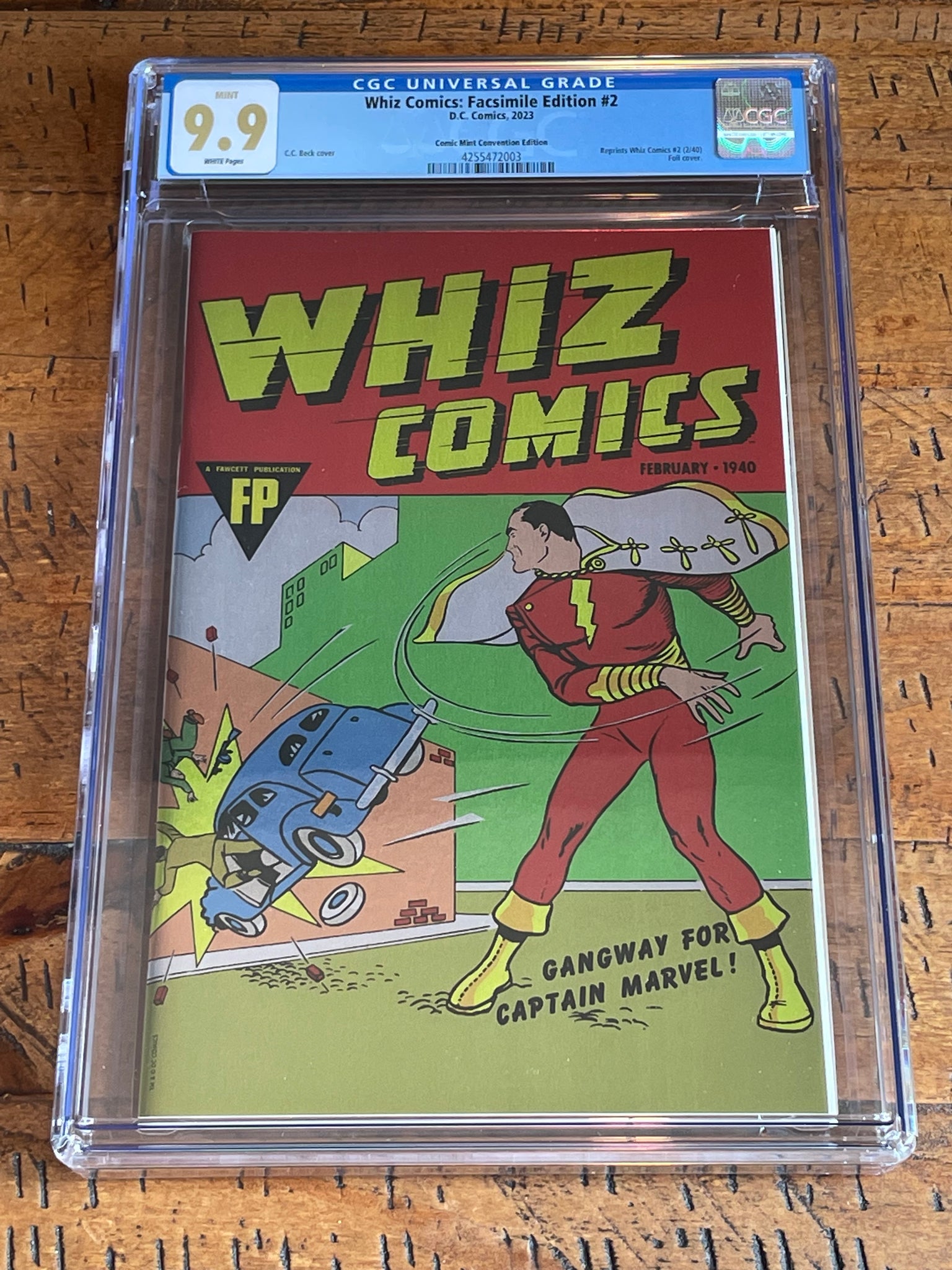 WHIZ COMICS #2 CGC 9.9 FACSIMILE "FOIL" MEGACON EXCLUSIVE VARIANT 1st SHAZAM NOT 9.8