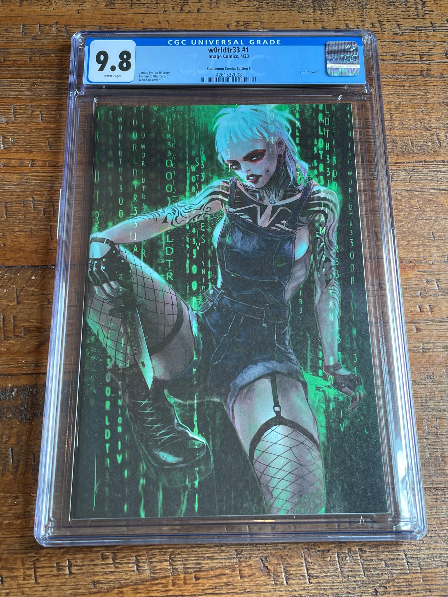 W0RLDTR33 #1 CGC 9.8 IVAN TAO EXCL GREEN VIRGIN VARIANT-B LIMITED 333 W/ COA