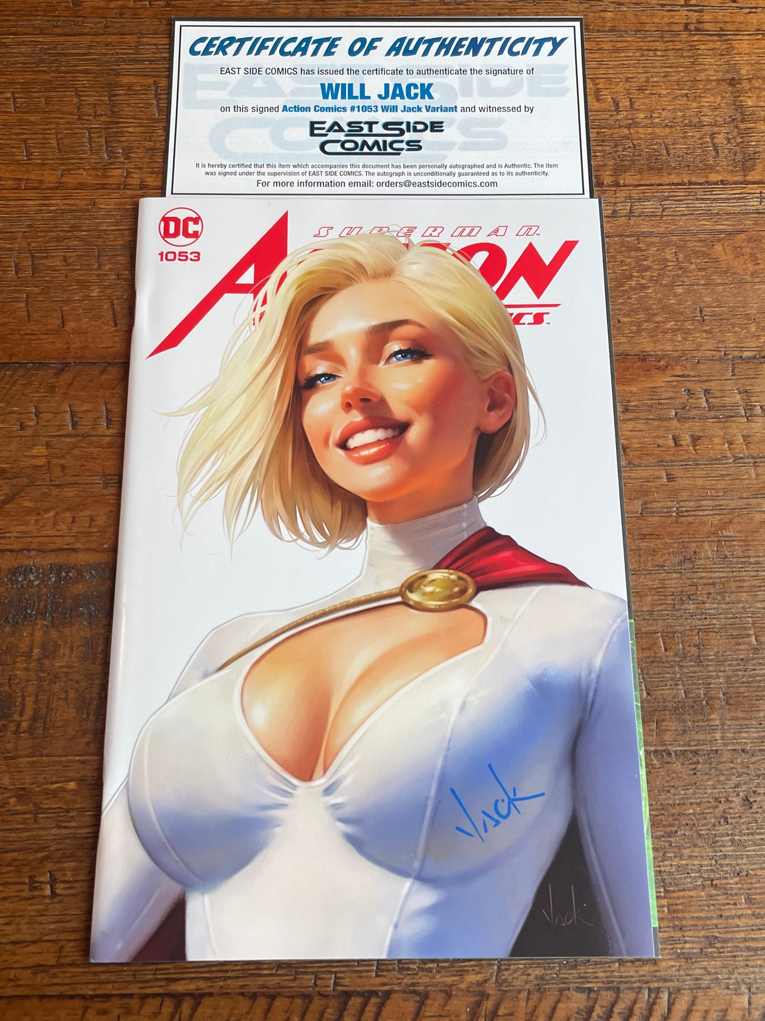 ACTION COMICS #1053 WILL JACK SIGNED POWER GIRL TRADE & VIRGIN VARIANT OPTIONS