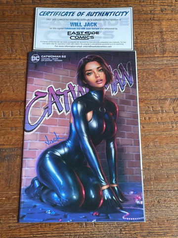 CATWOMAN #52 WILL JACK SIGNED W/ COA WONDERCON VIRGIN VARIANT-B