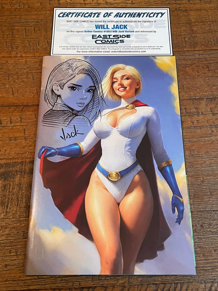 ACTION COMICS #1053 WILL JACK REMARK SKETCH POWER GIRL TRADE & VIRGIN VARIANT OPTIONS