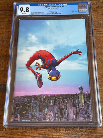 EDGE OF SPIDER-VERSE #3 CGC 9.8 HUMBERTO RAMOS 1:100 VIRGIN SPIDER-BOY ORIGIN